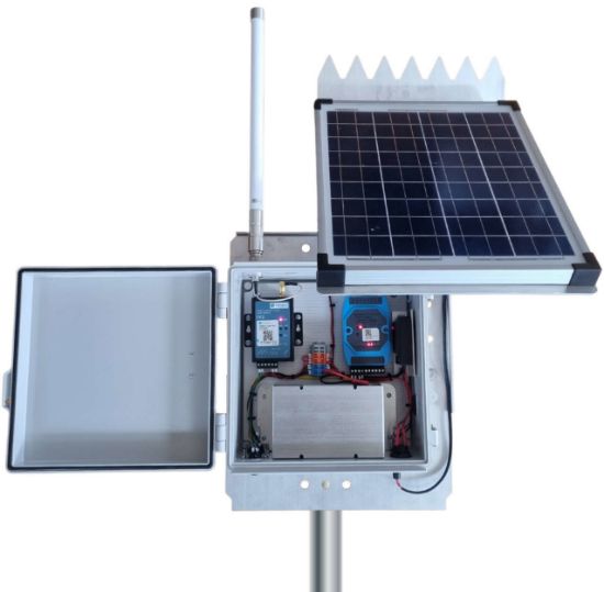 T2U Pole Mount Solar Kit - Assembled - Box Open